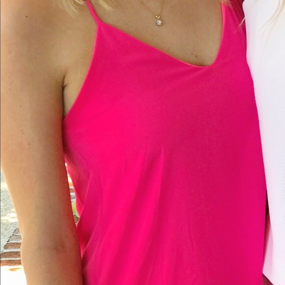 Hot Pink Shift Dress by Fascination - Picture 3 of 3